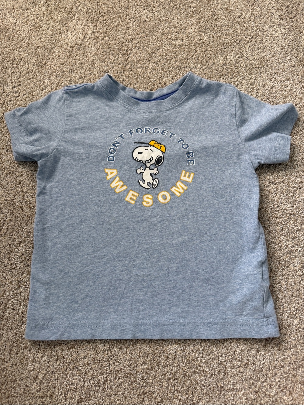Hanna Andersson Peanuts Snoopy "Don't Forget To Be Awesome" T Shirt
